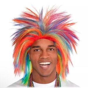 Crazy Rainbow Wig Costume Fits Kids‎ and Adults NEW